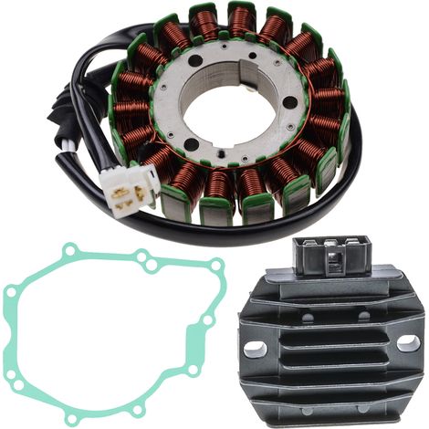 DTEKGAZ - Das YAMAHA FZ6 FZ6N FZ6S Ladesystem-Reparaturset beinhaltet eine Zündspule/Gleichrichter/Papierunterlage und ist mit den Motorradmodellen 2004-2009 kompatibel (3-teiliges Set).