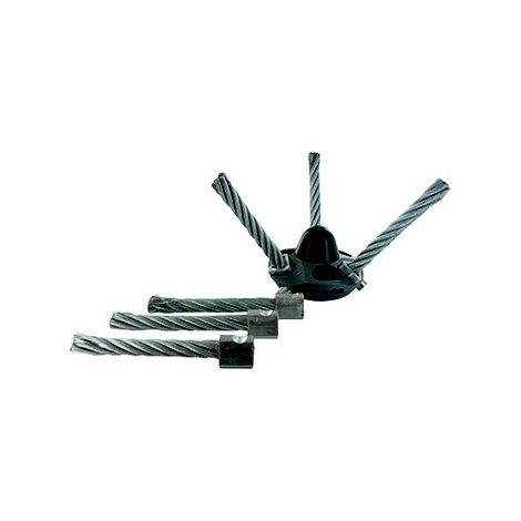 Tête Désherbage Conique Armigo Multiplo A 3 Brins Métal. Jeu Comprenant Une Tête Et 6 Brins De Remplacement. Fixation Des Brins