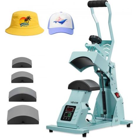 Pressa a Caldo per Cappelli con 4 Piastre Intercambiabili 160x65 (1/5)