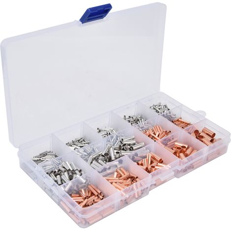 Kit de 970 embouts de câble tubulaires non isolés en laiton et alliage PVC pour automobiles (1/5)