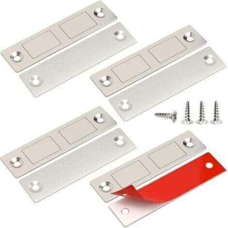 Ultra-Thin Magnetic Furniture Sealers - Pack of 4, Powerful, Discreet, and Easy to Install on Kitchen Cabinet Doors (1/4)