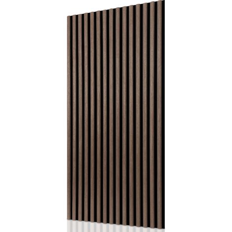 Wolketon 1 Stück halbrunden Akustikpaneel Wandpaneel Moderne Wandpaneele Akustik HolzwandHolz MDF Wandpaneele 120x60x2.1cm Walnuss
