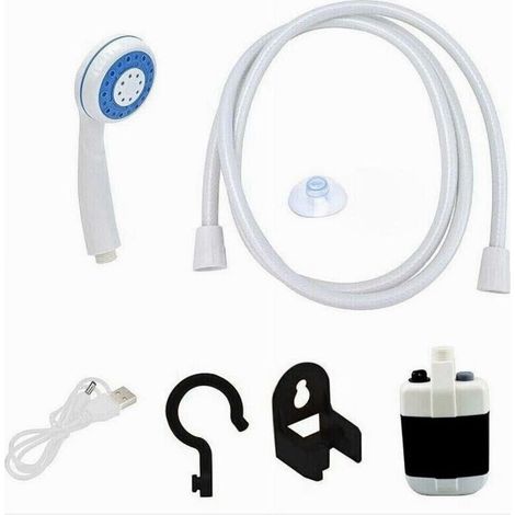 Douche portable à batterie rechargeable pour camping et bateaux avec pompe électrique - (1/4)