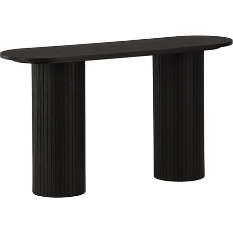 Console Design Nervuré "Bianca" 130cm Noir (1/5)