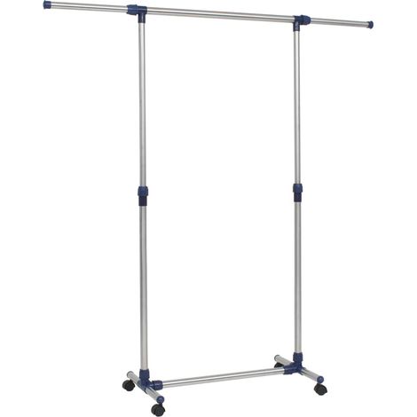 Porte-vêtements réglable Acier inoxydable 165x44x150 cm Argenté (1/5)