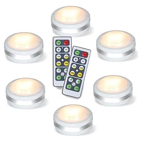 Ensemble de 6 lampes LED, télécommande, alimentées par piles, pour la décoration et une utilisation dans différents environnements.-AquaForge (1/5)