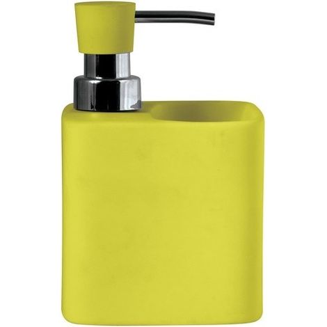 Distributeur de savon & porte éponge céramique MALAGA Vert MSV