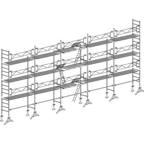 Échafaudage Altrad 49 maçon 128 m²
