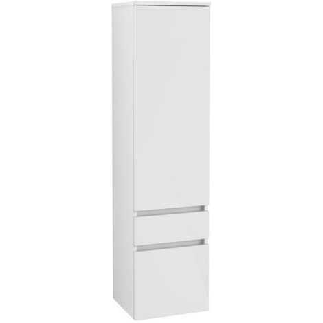 Armoire haute VB Legato 400 x 1550 x 350 mm, 1 tiroir coulissant, 1 porte, A:li Blanc brillant