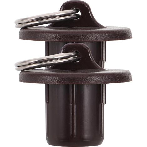 2 Pièces Bouchons en Plastique Marron pour Tringle à Rideaux Extérieurs avec Tête Ronde, Pièces de Rechange Sécurisées et Polyvalentes pour Stores Enrouleurs (1/5)