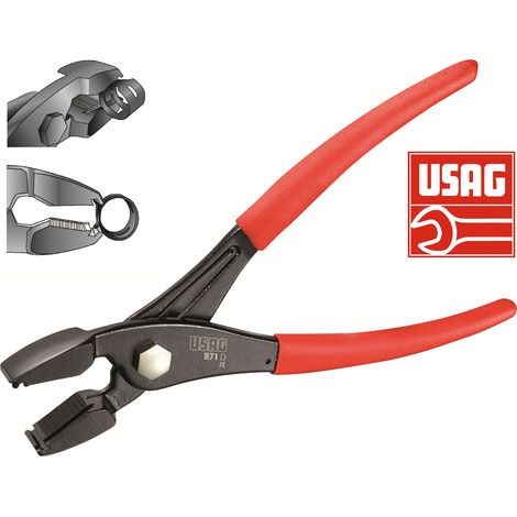USAG 871 D PINZA PER FASCETTE ANELLI STRINGI TUBO AUTO A PRESA FRONTALE LATERALE