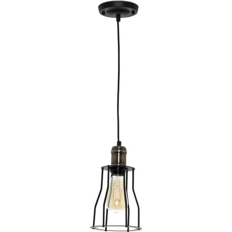Hängelampe Schwarz Kupfer Industrial Vintage Design Esszimmer Küche Leuchte