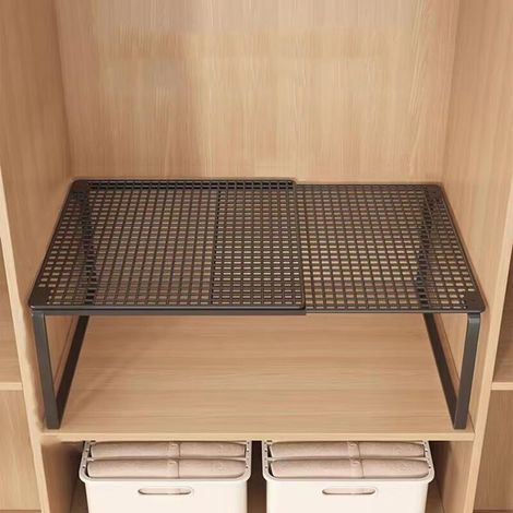 (W27xH22xL50 85cm) Organisateur d'armoires rétractable à plusieurs niveaux Polyvalent for les placards, les cuisines et les armoires à chaussures, fabriqué en métal robuste for un rangement efficace (1/5)