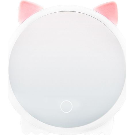 Espejo de maquillaje LED recargable de 3 colores, espejo de mesa plegable, 1 espejo de maquillaje portátil de viaje, espejo cosmético LED de mesa (1/4)