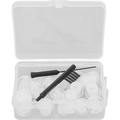 Écouteur amplificateur auditif avec embouts auriculaires, jeu de dômes, brosse de nettoyage et accessoires, boîte de rangement incluse. (1/5)