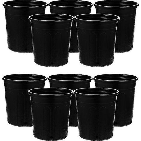 10 Plastikblumentöpfe (1/3)