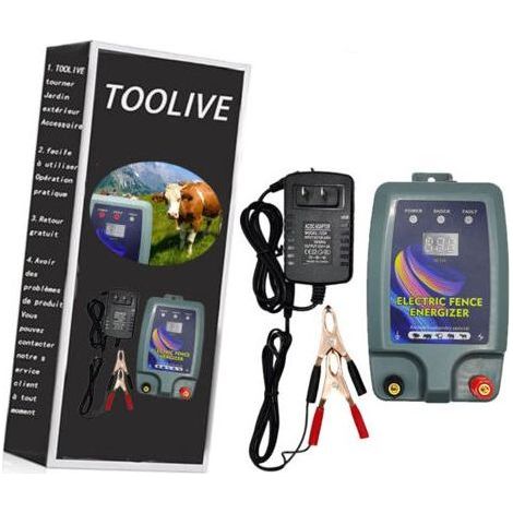 Kit de clôture électrique haute puissance pour bétail, animaux et volailles – 3 modes d’alimentation (batterie, secteur, solaire) (1/5)