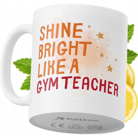 Tazza divertente e umoristica per insegnante di ginnastica, ideale per caffè e tè, con grafica e testo divertenti. Perfetta per compleanni, onomastici e festività. Tazza premium per occasioni speciali (1/5)