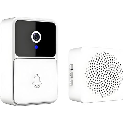 Kabellose WLAN-HD-Videotürklingel mit PIR-Bewegungserkennung und Infrarot-Nachtsicht – Intelligente Zwei-Wege-Audio-Gegensprechanlage und Smartphone-Push-Benachrichtigungen – Ideal für Haus, Wohnung u