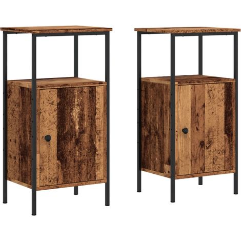 Maison Exclusive - Comodini Legno Antico 2 pz 41x31x80 cm in Legno Multistrato (1/5)