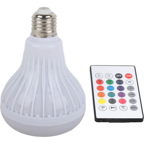 Ampoule LED E26 Bluetooth 12W RGBW avec Haut-parleur Intégré et Télécommande, Éclairage Dynamique pour Ambiance Immersive (1/5)