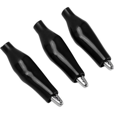 Lot de 100 pinces de test électrique à poignée unique, assortiment de clips de charge, pince de batterie pour test de puissance, noir (1/5)