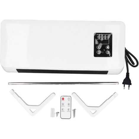 DEESSE SHOP-Radiateur soufflant mural 2000 W – Chauffage rapide avec oscillation – Minuterie et télécommande – Économie d'énergie (1/5)