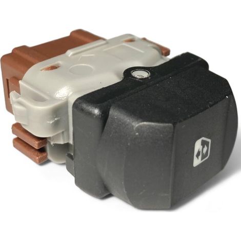 Bouton Interrupteur Commande de lève vitre avant gauche Cosse Marron compatible pour Renault Clio 3 Laguna II et Megane II OEM : 8200414961 (1/4)