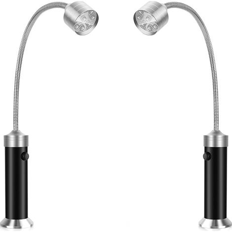 Lampe pour barbecue LED, accessoire de grillade en extérieur avec base magnétique, col flexible à 360°, résistante à l'eau et à la chaleur, piles incluses (lot de 2), cadeau de Noël pour hommes et fem (1/5)