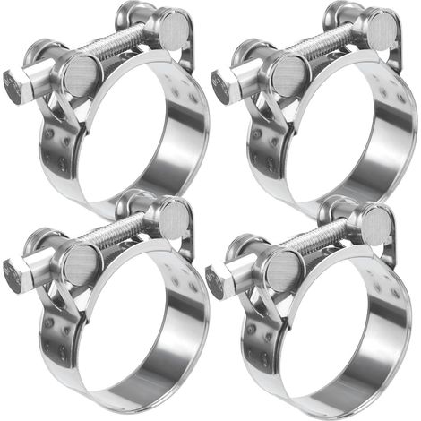 Lot de 4 colliers de serrage en acier inoxydable en T 201, plage de serrage 40–43 mm, largeur de bande 20 mm (40–43 mm,4 pièces) (1/5)