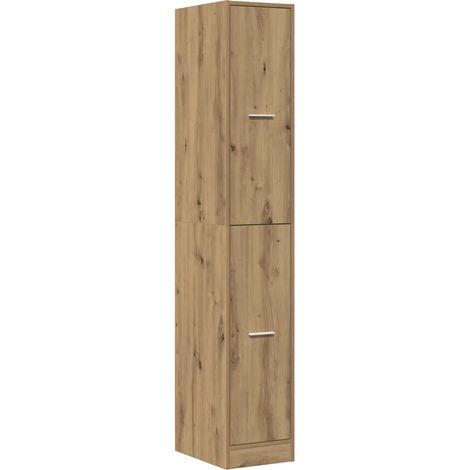 Mobiletto da farmacia classico con 4 cassetti 30 x 41 x 174,5 cm pratico per riporre oggetti in ufficio finitura in rovere ingegnerizzato realizzato artigianalmente 020055657