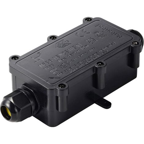 TRU COMPONENTS Abzeigdose IP68 wasserdicht, 2 Eingänge, 0,5 - 2,5 mm² TC-14745276 Schwarz TRU COMPO (1/5)