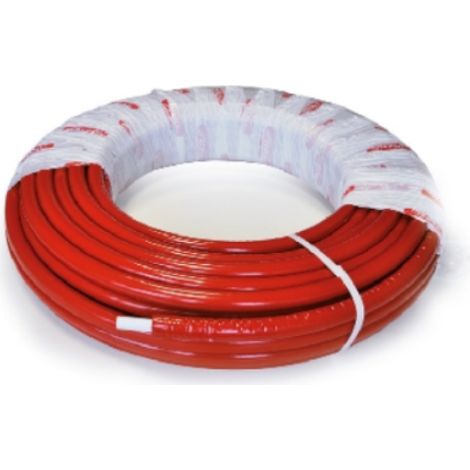 Tubo multistrato PE-XB rivestito 373 ø16×2 - Colore: Rosso - Rotolo 50 metri