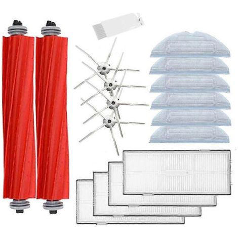 Accessoires pour aspirateur compatibles avec les modèles S7, T7s et T7s Plus : sac de nettoyage, filtre à air haute efficacité, brosse latérale.