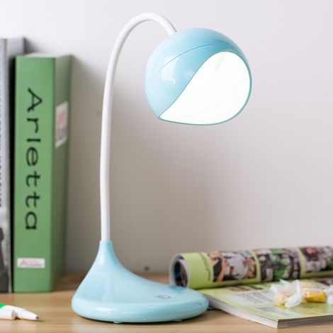 Veilleuse rechargeable pour bureau d'étudiant, LED d'économie d'énergie, protection des yeux, lampe d'étude et de lecture bleue