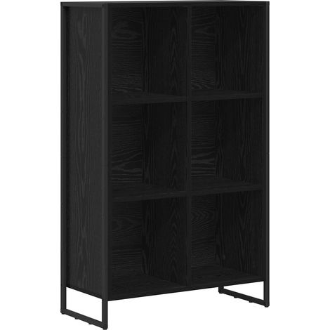 Maison Exclusive - Bücherregal Schwarz Eichen-Optik 99,5 x 30 x 1