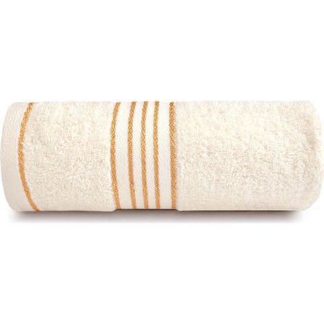 Toalla de algodón FROTTE de 70x140 cm para baño, color crudo, marca TIWANO. (1/5)