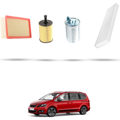 Kit tagliando 4 filtri compatibile con Seat Alhambra (7V) 1.9 Tdi 110kw dal 2005 al 2010 (1/5)