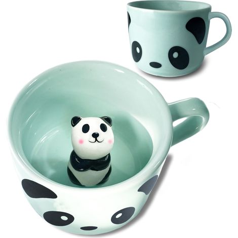 Tasse 3D - Figurine animale - Tasse mignonne - Décoration japonaise - Cadeau amusant - Cadeau mignon - Cadeaux pour femmes tante ami comme tasse à café pour enfants - 230 (1/5)