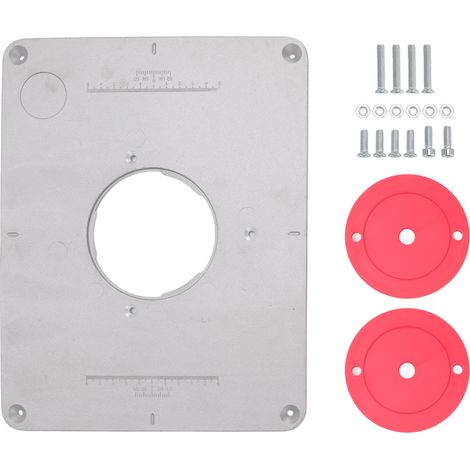 Eosnow 4-17/32 Zoll Aluminium-Frästisch-Einsatzplatte für 625 624 für Bosch 1611 1615 für FEINRT 1800 für die Holzbearbeitung (1/5)