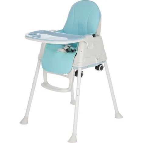 Chaise haute bébé convertible 3 en 1 Holdfiturn avec hauteur réglable, plateau lavable au lave-vaisselle, harnais 5 points et design pliable. Chaise d'alimentation ergonomique pour nourrissons, idéale (1/3)
