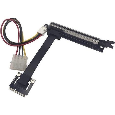 Carte d'extension PCIe 3.0 x1 vers x16, adaptateur sans USB avec câble d'alimentation, adaptateur d'extension GPU PCI-E x1 x16 pour cartes d'extension. (1/5)