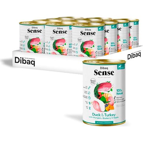 Dog sans Céréales, boîtes pour Chiens au Canard et à la Dinde, 12 × 380 g (1/5)