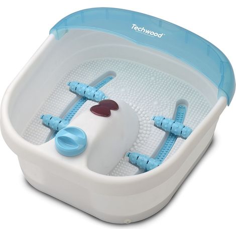Balnéothérapie pour pieds Techwood TBP-1208 Puissance 60W - Massage à bulles, infrarouge, maintien au chaud - Coloris Blanc/Bleu (1/2)