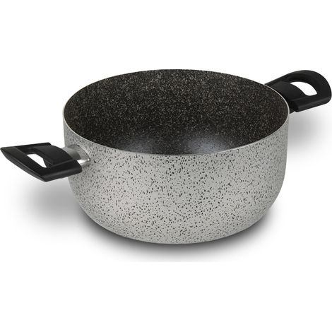 Mamù Casseruola con due manici, antiaderente, alluminio, made in italy, Ø 26 cm