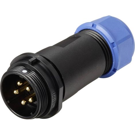 Connecteur de câble mâle, droit In Line 5 pôles 30 A 500 V/AC IP68 Weipu SP2111 / P 5 II (1/4)