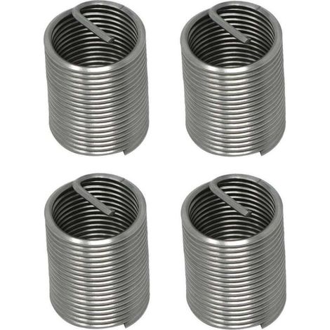 4x insert fileté M6x9 ressort filet rapporté standard acier inoxydable V-coil réparation renforcement filetage foiré taraudage