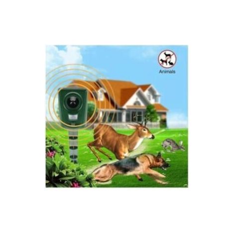 Difensore Ultrasuoni per Giardino Impermeabile, 2 Pz, Allontana Gatti, Cani e Uccelli, Modello GT-01 (1/4)