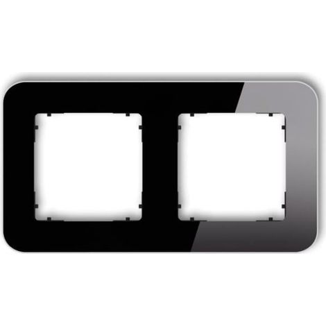 Cornice Icon Universal a doppia curvatura - effetto vetro (cornice: nera, base: nera) 12-12-irsz-2