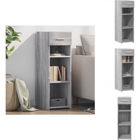 Sideboard Grau Sonoma 30x42,5x93 cm Holzwerkstoff - Schreibtisch - Wohnzimmer Dekoration - Regal - Sideboard - Grau Sideboard (1/5)